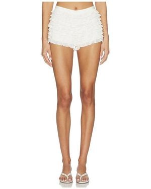 LoveShackFancy Prudence Short En Color Crema Talla (También En 2, 4, 6, 8, 10, 12) - Blanco