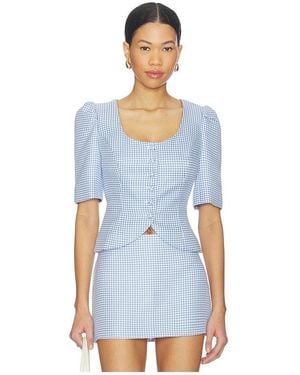 Amanda Uprichard Phoebe Top - Blue