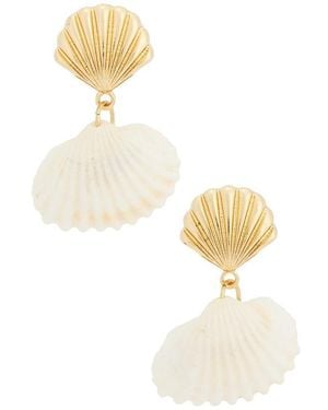 Casa Clara Zara Drop Earrings - White