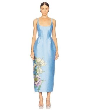 ALÉMAIS Donata Taffeta Gown - Blue