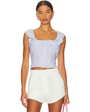 GUIZIO Paloma Lace Top - White
