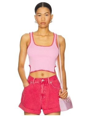 One Teaspoon Scallop Knitted Vest - Pink