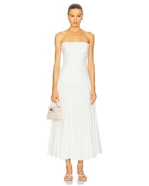 Jonathan Simkhai Trägerloses Bustier-Midikleid Arie - Weiß