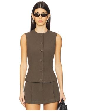 WeWoreWhat Button Down Vest - Brown