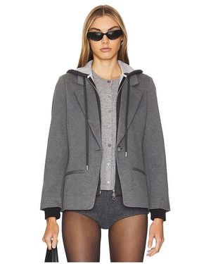 Central Park West Avalon Ponte Dickie Blazer With Cuffs - Grey