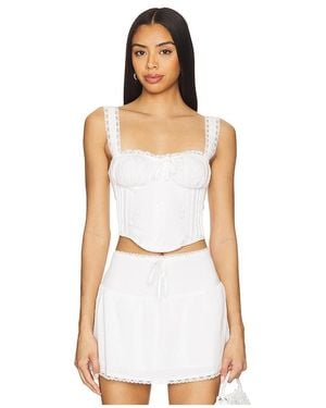 MORE TO COME Elaine Corset Top - White