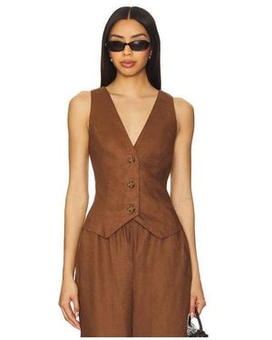 Lovers + Friends Asa Vest - Brown