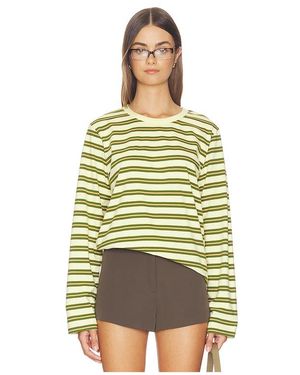 La Ligne Gestreiftes Boyfriend-Shirt Mit Langen Ärmeln - Gelb
