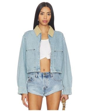 Blank NYC Cropped Denim Jacket - Blue