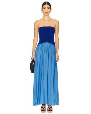 Solid & Striped Strapless Soglio Dress - Blue