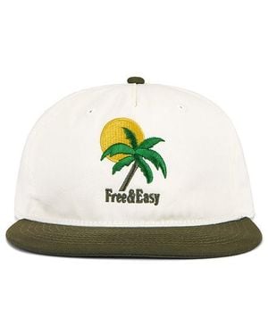 Free & Easy Costa Sol Two Tone 5 Panel Snapback Hat - Natural