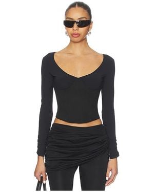 KNWLS Scythe Bustier Top - Black