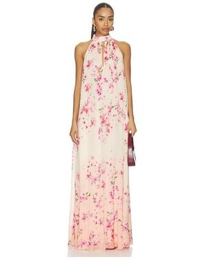 Rococo Sand Flared Maxi Dress - Pink