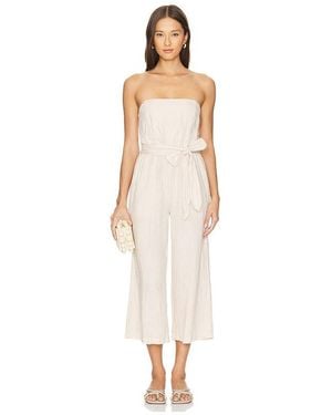 Bella Dahl Jumpsuit Strapless Smocked Back - Weiß