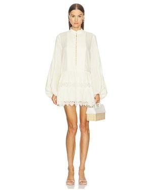 Bardot Antonia Lace Trim Mini Dress - White