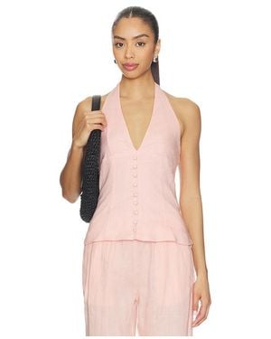 AEXAE Top Con Cuello Halter En Color Rosado Talla (También En Xxs, Xs, S, M)