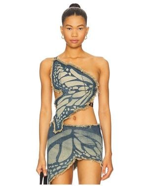 1XBLUE Butterfly Top - Blue