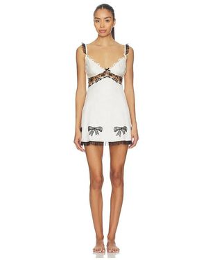 slim fit dress slacks For Love & Lemons Marlowe Mini Dress Light Blue – blueandcream main image 0