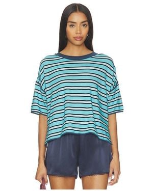 Free People Clean Rugby Tee - Blue