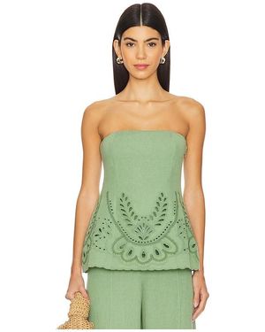 Hemant & Nandita Strapless Top - Green