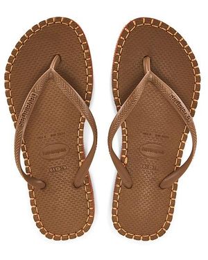 Havaianas Slim Flatform Loop Flip Flop - Brown