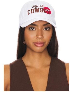 The Laundry Room Kiss Me Cowboy Papa Cap - White