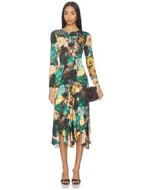 Prabal Gurung Diagonal Long Sleeve Dress - Green