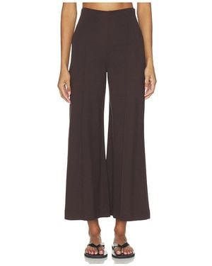 Ripley Rader Ponte Knit Cropped Wide Leg Pant - Brown