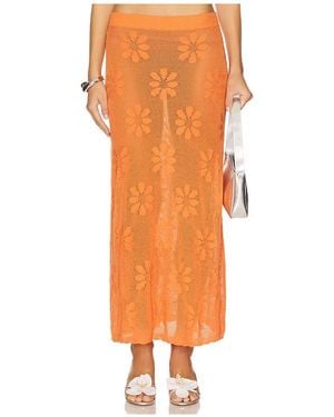 Asta Resort Falda Ganchillo Bruna En Color Naranja Talla (También En Xs, S)