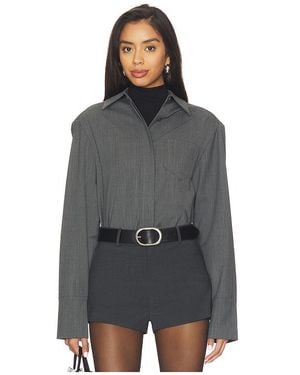 Courtney Zheng Camisa De Lana Lavable En Color Gris Talla (También En M, S) - Negro