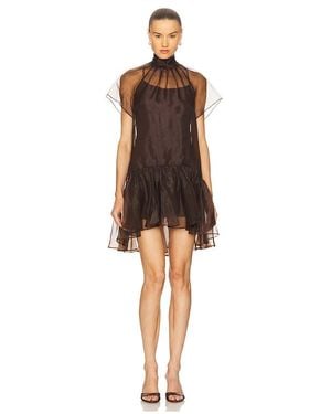 Jonathan Simkhai Beaux ティアードミニドレス - ブラウン