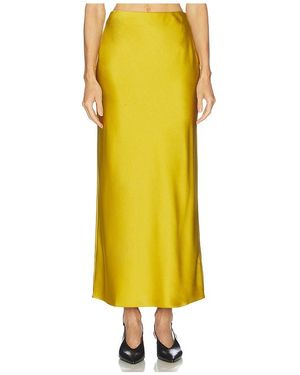 ALIGNE JUPE EN SATIN HARRIS en Yellow - Jaune