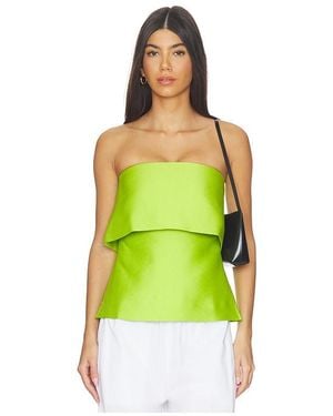 ALIGNE Felix Satin Strapless Top - Green