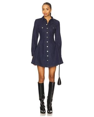 Marques'Almeida Long Sleeve Mini Shirt Dress - Blue
