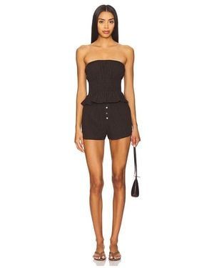 Heartloom Kurzoverall Flora - Schwarz