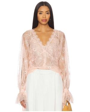 LoveShackFancy Kath Top - White