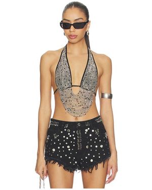 Leslie Amon Round Floating トップ - ブルー