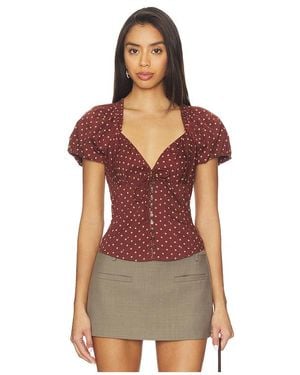 Free People Summer Printed Blouse - Brown