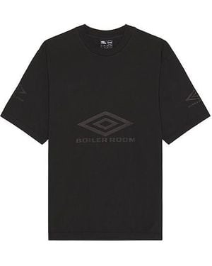 BOILER ROOM Washed Cotton Graphic Tee - Black