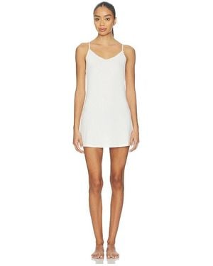 Homebodii Pointelle Slip Dress - White