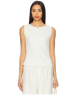 Free People Chaleco Tilly En Talla (También En Xs, S, M, Xl) - Blanco