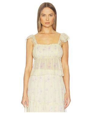 LoveShackFancy Siena Top En Color Amarillo Limon Talla (También En 00, 2, 4, 6, 8, 10, 12) - Neutro