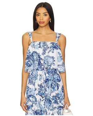 Cinq À Sept Costal Bouquet Kandra Top - Blue