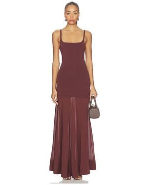 St. Agni Transparente Seide Kleid Mit Kreissaum - Lila