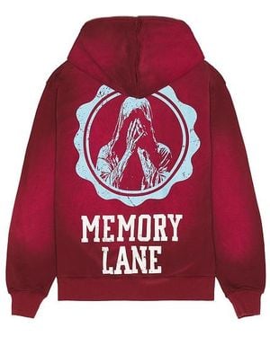 Memory Lane Initial Full Zip Hoodie - Red