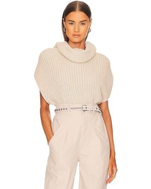 525 Sleeveless Turtleneck セーター - ナチュラル
