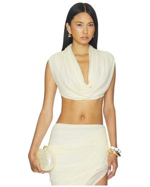 LOBA Hailey Draped Top - White