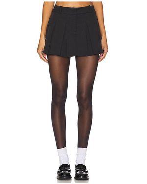 Amanda Uprichard Pleated Crepe Skort Overlay - Blue
