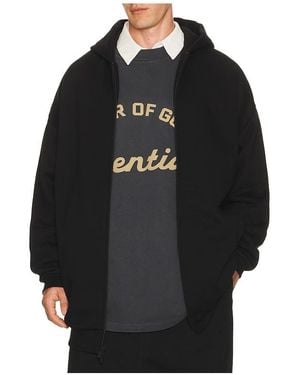 Fear Of God Property Lounge Long Zip Hoodie - Black