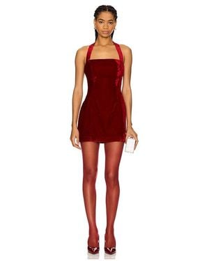 Lovers + Friends Vivica Velvet Mini Dress - Red